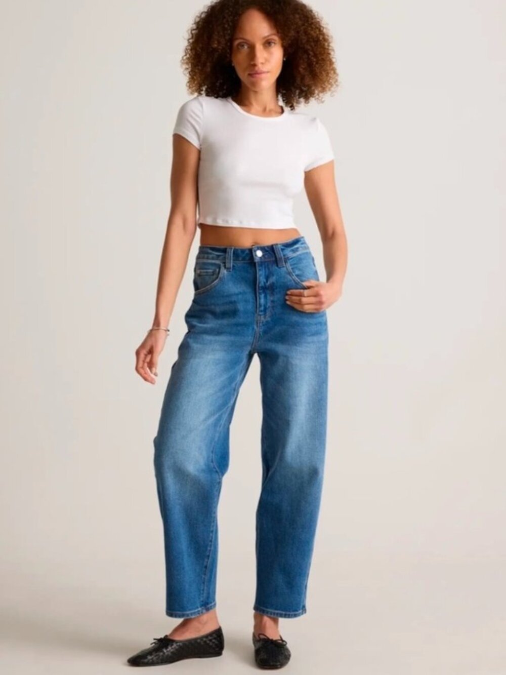 Quince Bella Stretch Barrel Jeans Size 29